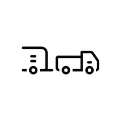 Black line icon for pickup 