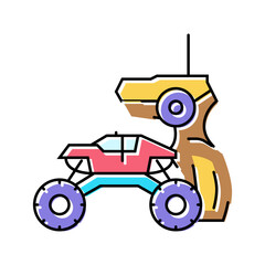remote controlled toy child game play color icon vector. remote controlled toy child game play sign. isolated symbol illustration