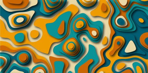 Abstract colorful paper cut background design .Abstract vector seamless pattern with shadows Trendy multicolor contemporary design for prints,flyers,banners,brochures,invitations,covers.