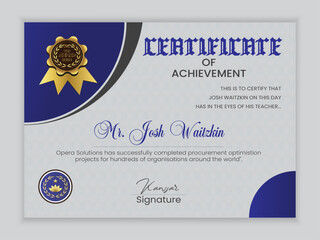certificate template with a traditional frame and a contemporary design, diploma, and vector graphics
