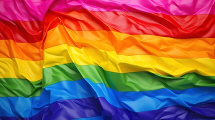 Fototapeta premium Close up of LGBT flag with rainbow color.