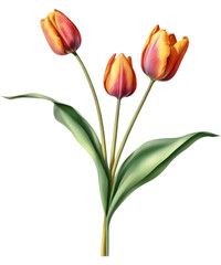 Colorfu.l Watercolor Tulip painting