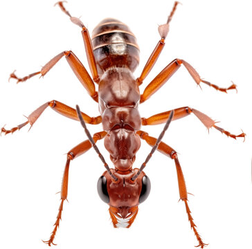 Picture of an ant isolated on transparent background, png