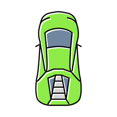 competition car top view color icon vector. competition car top view sign. isolated symbol illustration