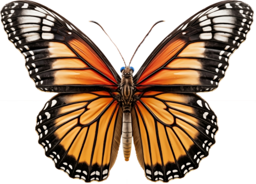 Picture of a butterfly isolated on transparent background, png