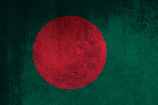 Flag of Bangladesh, Bangladesh National Grunge Flag, High Quality fabric and Grunge Flag Image. Fabric flag of Bangladesh. Bangladesh flag.