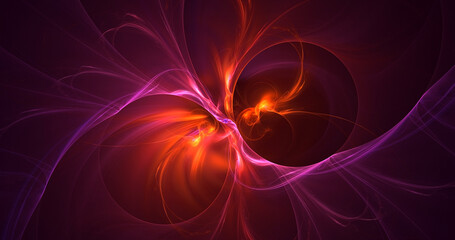 Fractal 3D rendering abstract and shiny background