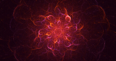 Fractal 3D rendering abstract and shiny background