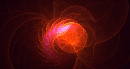 3D manual rendering abstract colorful fractal light background