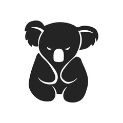 Koala Logo template Isolated. Brand Identity. Icon Abstract Vector graphic