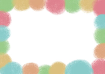 Obraz premium Colored pencils, pastels, colorful frames, cute hand drawings, vecto