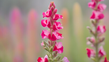 Pink Antirrhinum flower with isolated with soft background