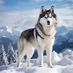 Fototapeta premium Alaskan Husky Dog Breed