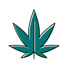 cannabis plant weed hemp color icon vector. cannabis plant weed hemp sign. isolated symbol illustration