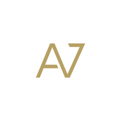 Letter A and L logo simple and modernity in golden color initial letter logo line unique modern, gold color