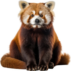 Picture of a red panda isolated on transparent background, png