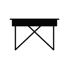 table icon with white background vector stock illustration