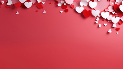 Valentine's Day theme with heart-shaped balloons and decorations