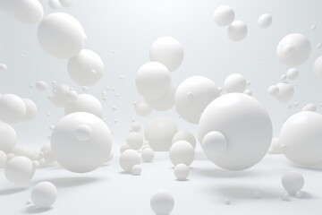 3d render of white particle on white backgrond.