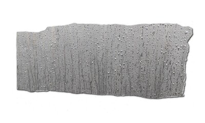 Waterfall effect sample cutout on car paint glass water drops in shades of grey