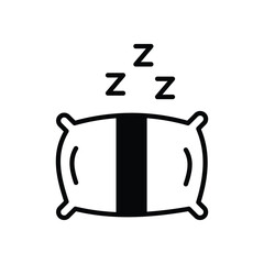 pillow icon with white background vector stock illustration