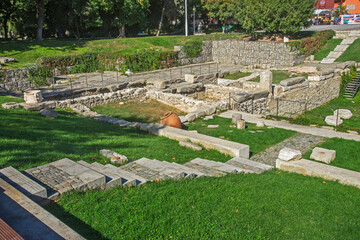 Roman forum of Philippopolis in Plovdiv. Bulgaria - 690000744
