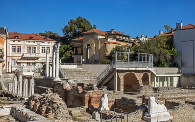 Roman forum of Philippopolis in Plovdiv. Bulgaria - 690000989