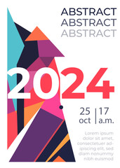 Trendy geometric abstract template for social media post or advertisement. Creative covers in modern minimal style for poster, card, invitation, flyer, banner, brochure and other graphic design.