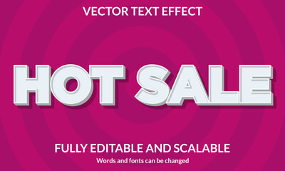 Hot Sale 3D editable text effect typography vector template