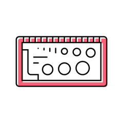 knitting gauge knitting wool color icon vector. knitting gauge knitting wool sign. isolated symbol illustration