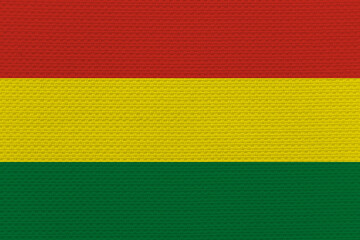 Flag of Bolivia, Bolivia National Grunge Flag, High Quality fabric and Grunge Flag Image. Fabric flag of Bolivia. Bolivia flag.
