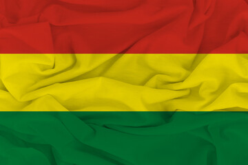 Flag of Bolivia, Bolivia National Grunge Flag, High Quality fabric and Grunge Flag Image. Fabric flag of Bolivia. Bolivia flag.
