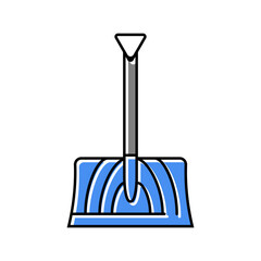 snow shovel winter season color icon vector. snow shovel winter season sign. isolated symbol illustration