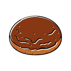 brioche bun food meal color icon vector. brioche bun food meal sign. isolated symbol illustration