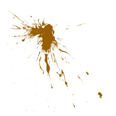 Coffee, chocolate, liquid stains isolated on a transparent background. Royalty high-quality free stock PNG image of Coffee, Tea Stains  spill. Round coffee stain isolated, cafe splash fleck drink