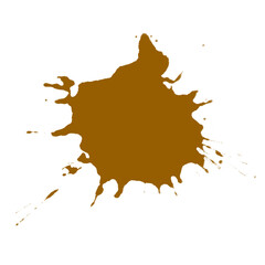 Coffee, chocolate, liquid stains isolated on a transparent background. Royalty high-quality free stock PNG image of Coffee, Tea Stains  spill. Round coffee stain isolated, cafe splash fleck drink