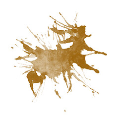 Coffee, chocolate, liquid stains isolated on transparent background. Royalty high-quality free...
