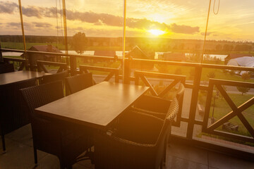 The view from the terrace of the restaurant
