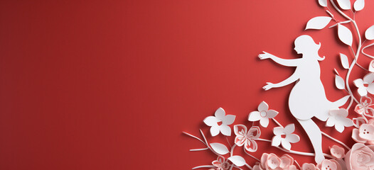 valentine's day background with hearts and flowers