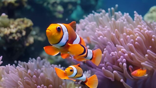 clown fish under the sea