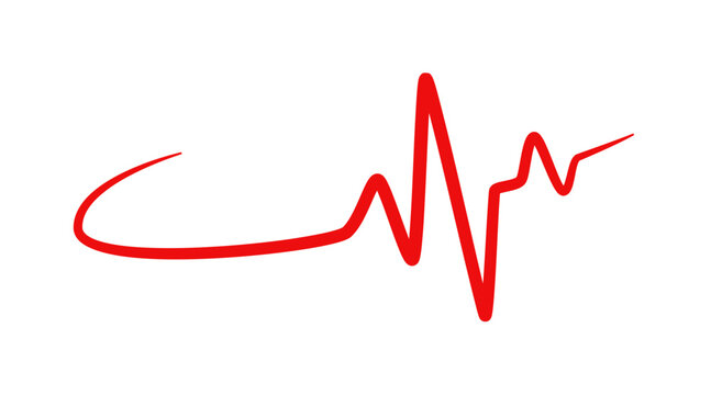 heartbeat line vector heart beat logo
