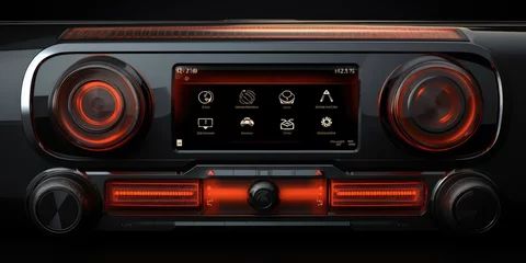 Foto op Plexiglas Car radio. Multimedia system display of modern car © kardaska