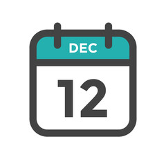 December 12 Calendar Day or Calender Date for Deadlines or Appointment