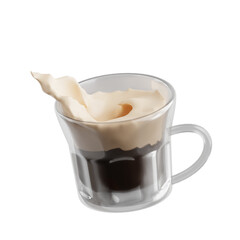 3D Illustration of Bold Black Eye Coffee Brew for a Powerful Kick