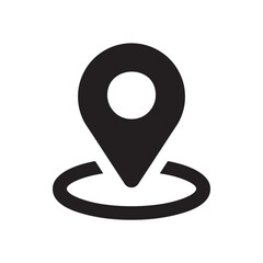 Location icon vector. Pin icon logo design. Pointer symbol isolated on white background - obrazy, fototapety, plakaty