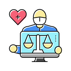 biomedical ethics color icon vector. biomedical ethics sign. isolated symbol illustration