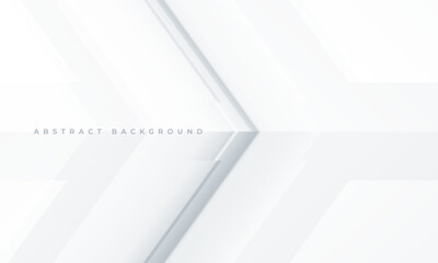 Abstract white and grey arrows futuristic technology background concept high-speed movement. Dynamic motion hi tech digital arrows and stripes. Vector illustration