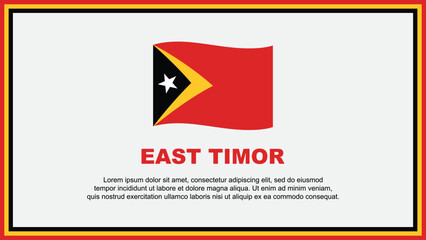 East Timor Flag Abstract Background Design Template. East Timor Independence Day Banner Social Media Vector Illustration. East Timor Banner