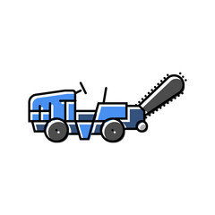 ditch digger civil engineer color icon vector. ditch digger civil engineer sign. isolated symbol illustration