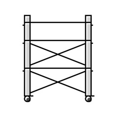 scaffolding civil engineer color icon vector. scaffolding civil engineer sign. isolated symbol illustration
